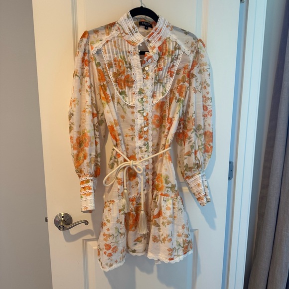 Tuckernuck Beulah Floral Long Sleeve Mini Dress | M - Picture 2 of 4